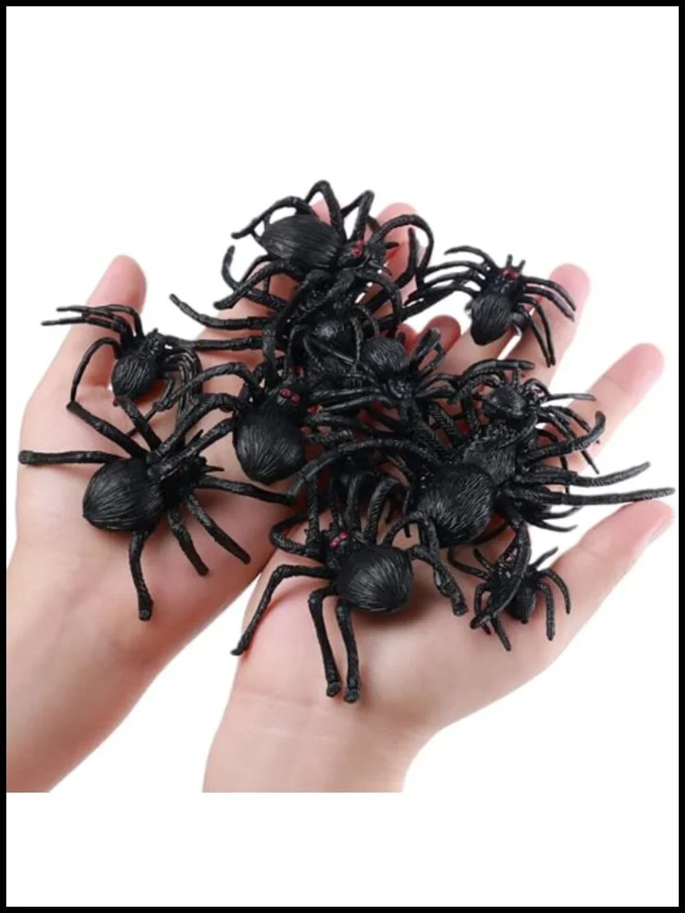 50 Realistic Spider Figures Toys PVC Plastic Halloween Decor Educational